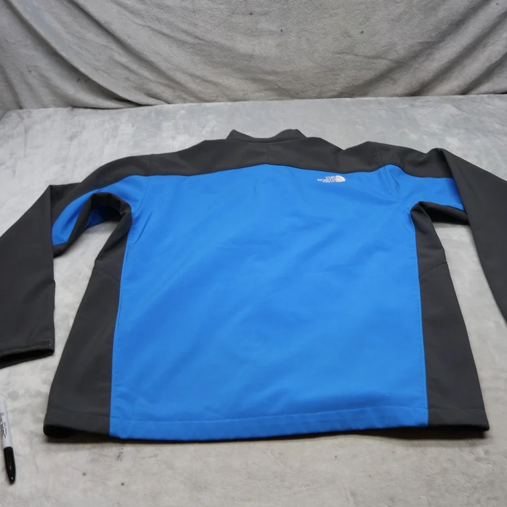 North Face Jacket Mens XL Blue Softshell Apex Bionic Fleece Lined Wind Rain Hike